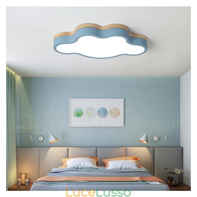 Macaron Multicolor Moderno Contemporaneo Acciaio Legno Luce Soffitto Luce