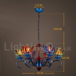 Lampadario a sospensione retrò in acciaio