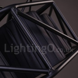 Lampadario a sospensione in stile industriale in acciaio