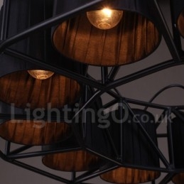 Lampadario a sospensione in stile industriale in acciaio