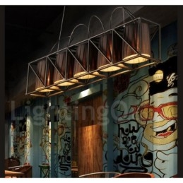 Lampadario a sospensione in stile industriale in acciaio
