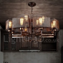 Lampadario a sospensione in stile industriale in acciaio