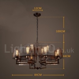 Lampadario a sospensione in stile industriale in acciaio