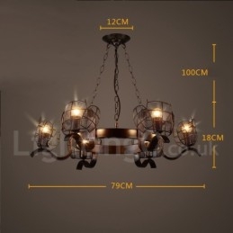 Lampadario a sospensione in stile industriale in acciaio