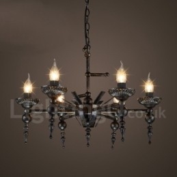 Lampadario a sospensione in stile industriale in acciaio