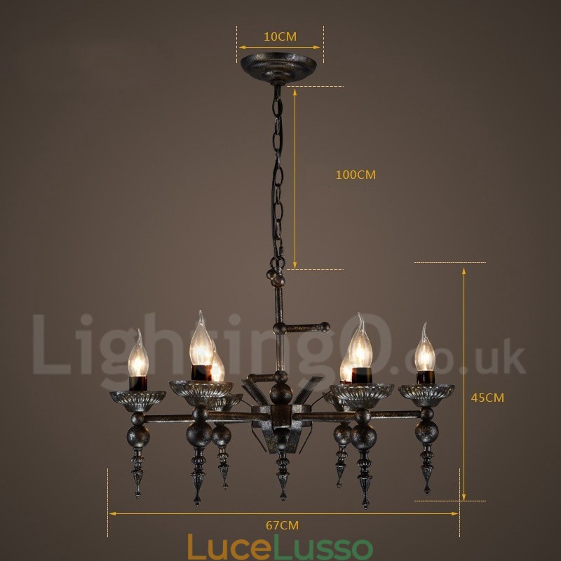 Lampadario a sospensione in stile industriale in acciaio