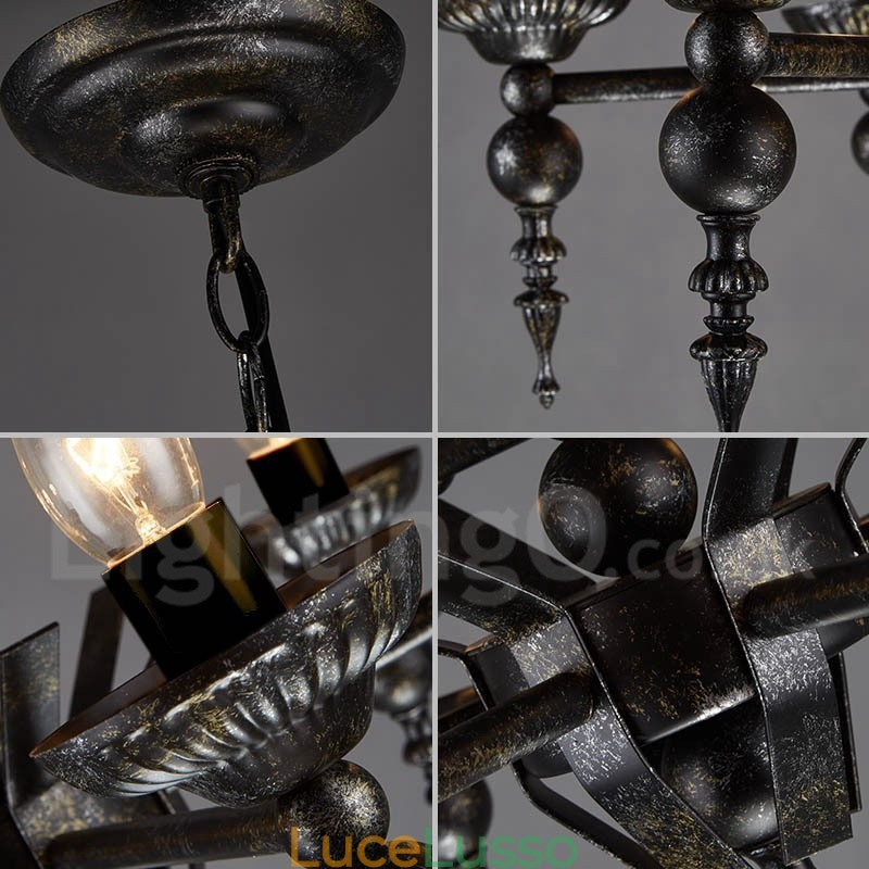 Lampadario a sospensione in stile industriale in acciaio