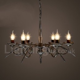Lampadario a sospensione in stile industriale in acciaio