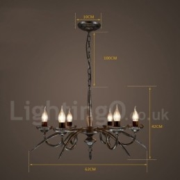 Lampadario a sospensione in stile industriale in acciaio