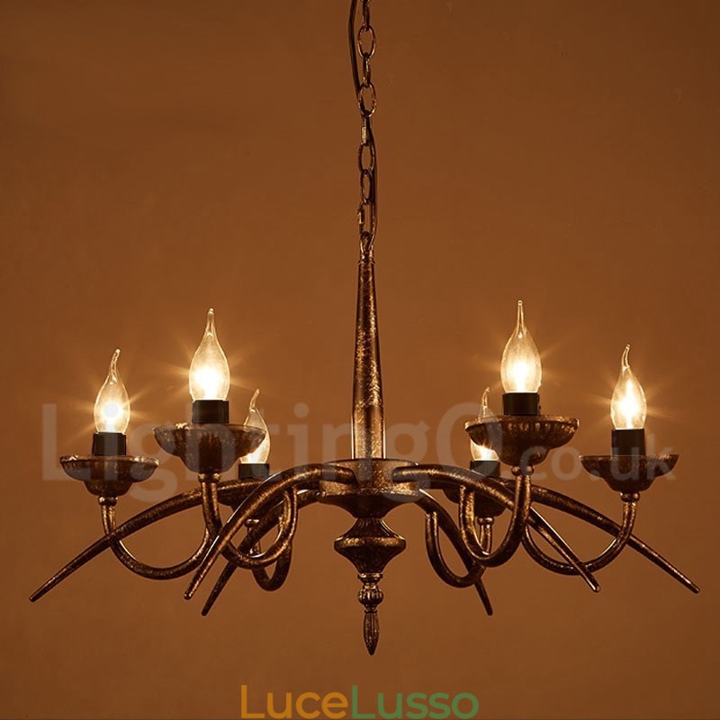 Lampadario a sospensione in stile industriale in acciaio