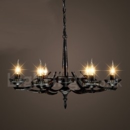 Lampadario a sospensione in stile industriale in acciaio