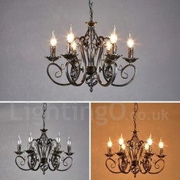 Lampadario a sospensione in stile industriale in acciaio