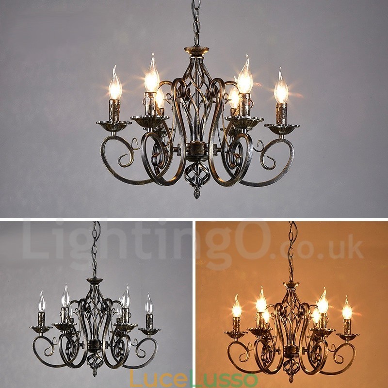 Lampadario a sospensione in stile industriale in acciaio