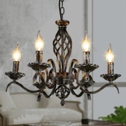 Lampadario a sospensione in stile industriale in acciaio