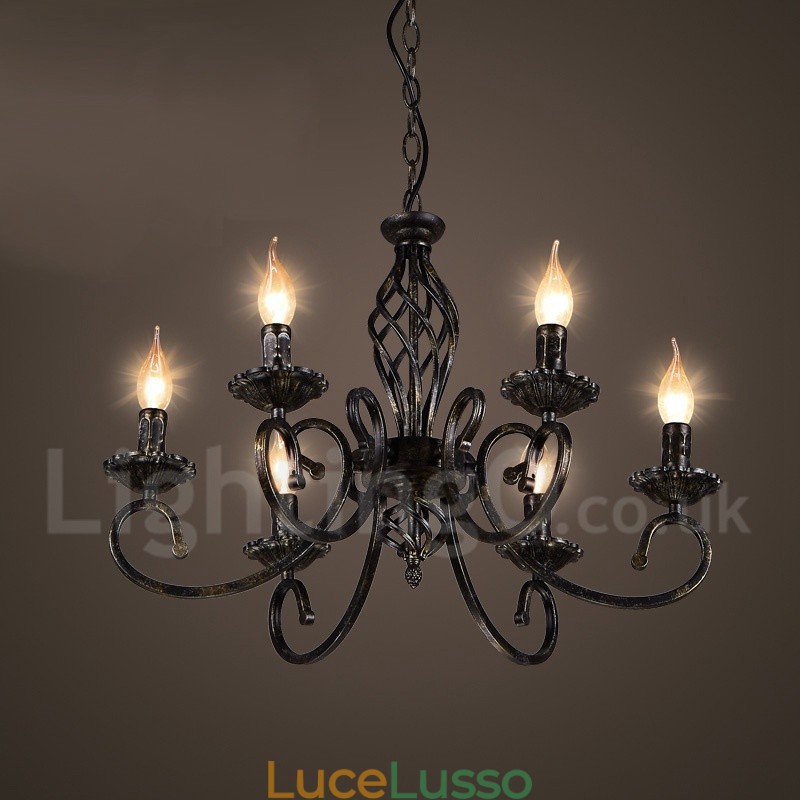 Lampadario a sospensione in stile industriale in acciaio
