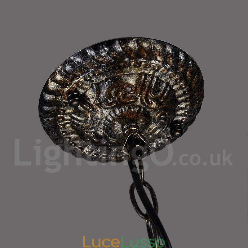 Lampadario a sospensione in stile industriale in acciaio