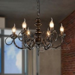 Lampadario a sospensione in stile industriale in acciaio