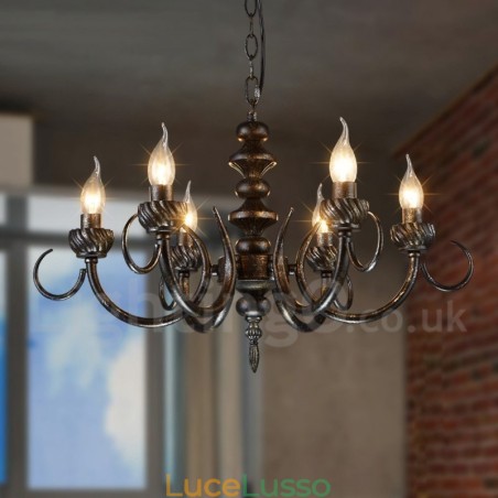 Lampadario a sospensione in stile industriale in acciaio Lampadario a sospensione in stile industriale in acciaio