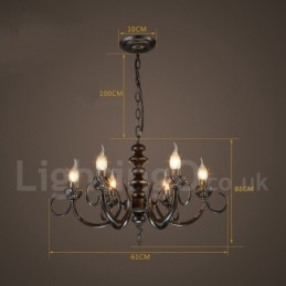 Lampadario a sospensione in stile industriale in acciaio