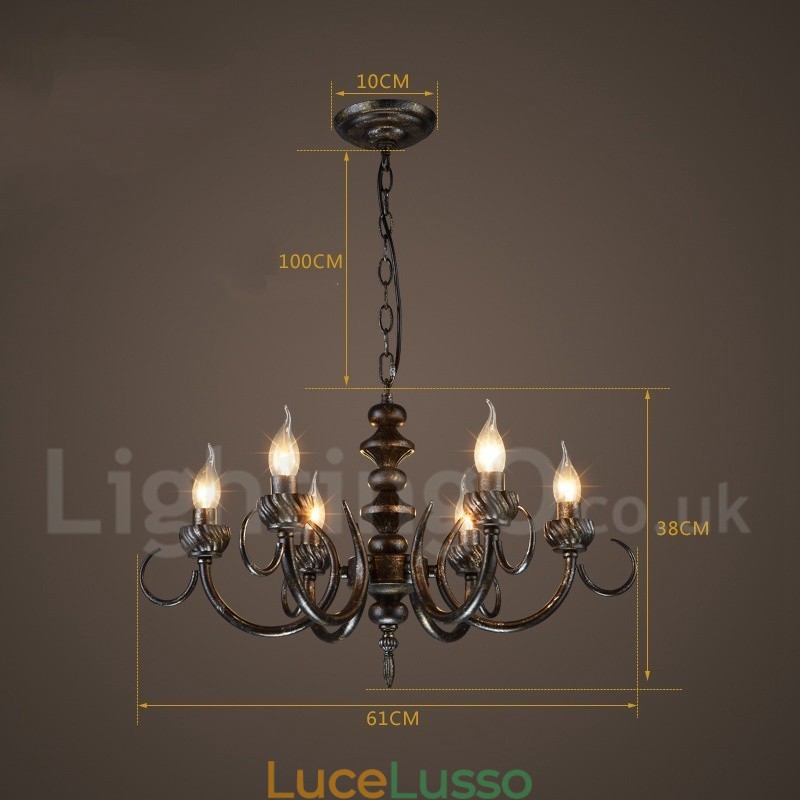 Lampadario a sospensione in stile industriale in acciaio