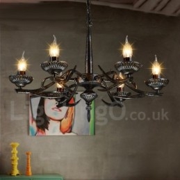 Lampadario a sospensione in stile industriale in acciaio