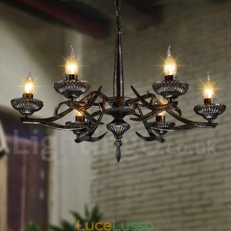 Lampadario a sospensione in stile industriale in acciaio