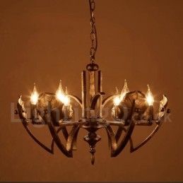 Lampadario a sospensione in stile industriale in acciaio