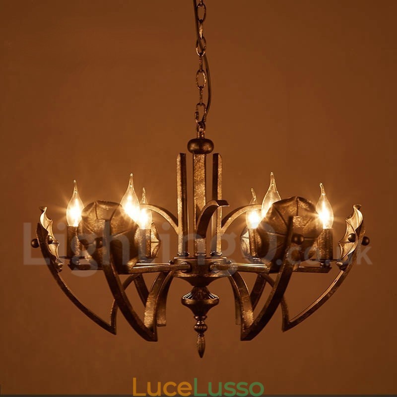 Lampadario a sospensione in stile industriale in acciaio
