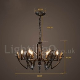 Lampadario a sospensione in stile industriale in acciaio