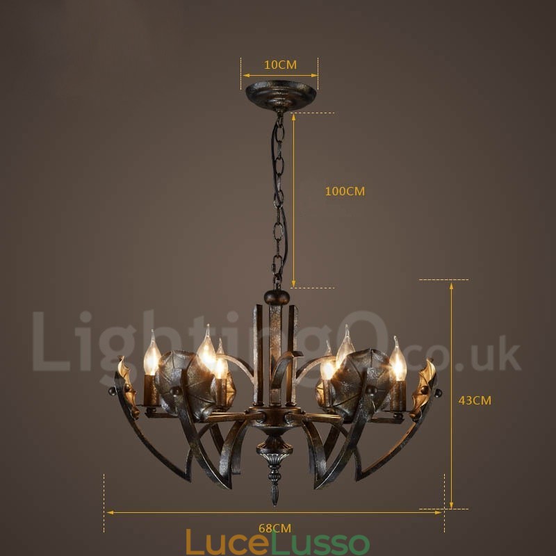 Lampadario a sospensione in stile industriale in acciaio