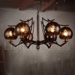 Lampadario a sospensione in stile industriale in acciaio