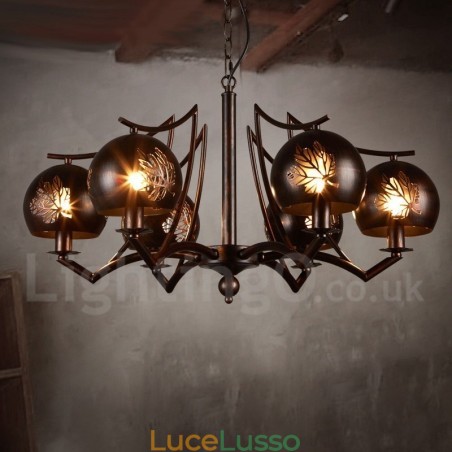 Lampadario a sospensione in stile industriale in acciaio Lampadario a sospensione in stile industriale in acciaio
