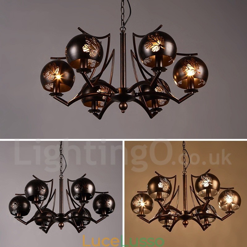 Lampadario a sospensione in stile industriale in acciaio