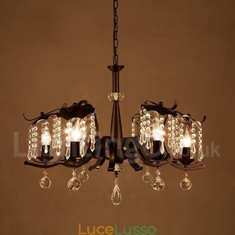 Lampadario a sospensione in stile industriale in acciaio
