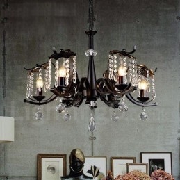Lampadario a sospensione in stile industriale in acciaio