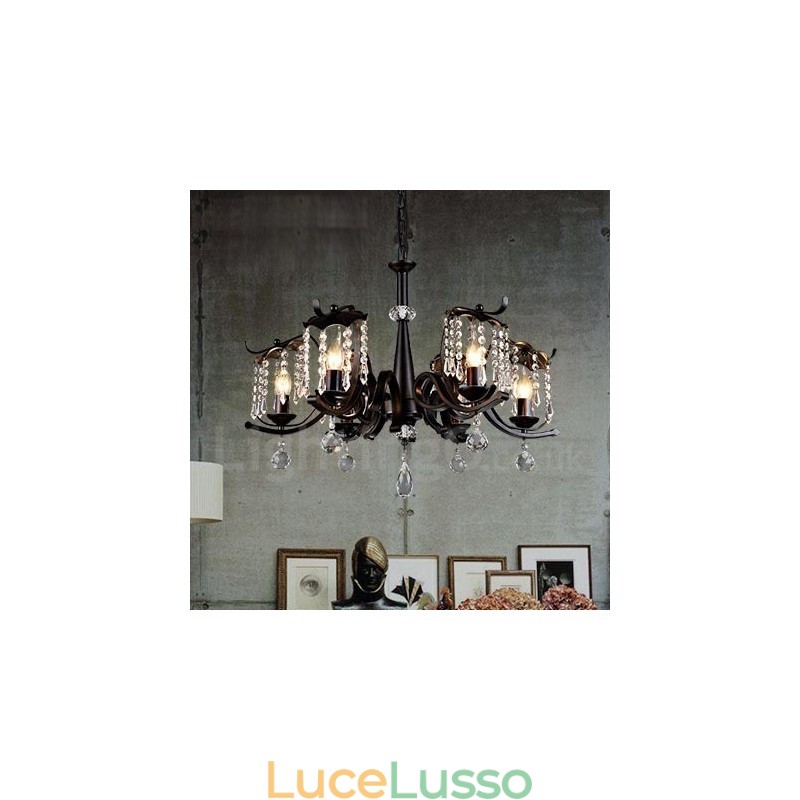 Lampadario a sospensione in stile industriale in acciaio