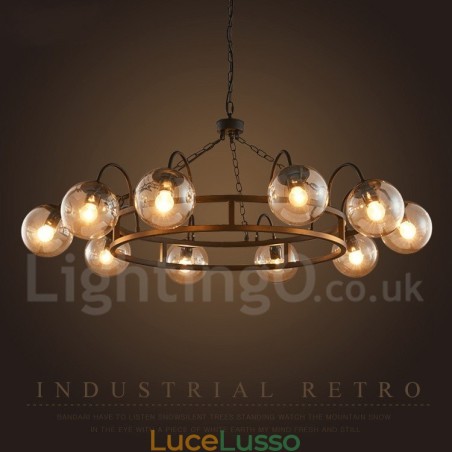 Lampadario a sospensione in stile industriale in acciaio Lampadario a sospensione in stile industriale in acciaio