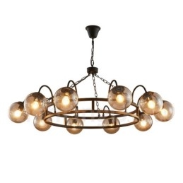 Lampadario a sospensione in stile industriale in acciaio