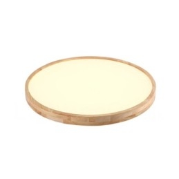 Lampada da soffitto rotonda in legno ultra sottile Lampada da soffitto in legno massello acrilico Luci nordiche