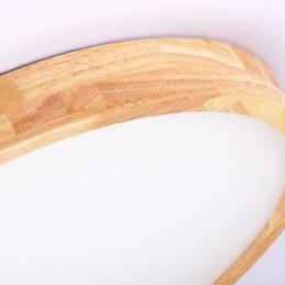 Lampada da soffitto rotonda in legno ultra sottile Lampada da soffitto in legno massello acrilico Luci nordiche