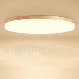 Lampada da soffitto rotonda nordica Lampada da soffitto in legno massello semplice e moderna Lampada da soffitto ultra sottile