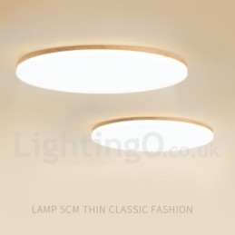 Lampada da soffitto rotonda nordica Lampada da soffitto in legno massello semplice e moderna Lampada da soffitto ultra sottile