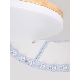 Lampada da soffitto rotonda nordica Lampada da soffitto in legno massello semplice e moderna Lampada da soffitto ultra sottile
