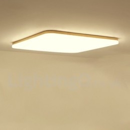 Lampada da soffitto in acrilico in legno massello quadrato ultra sottile