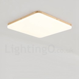 Lampada da soffitto in acrilico in legno massello quadrato ultra sottile