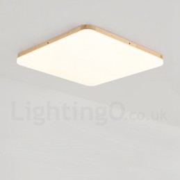 Lampada da soffitto in acrilico in legno massello quadrato ultra sottile