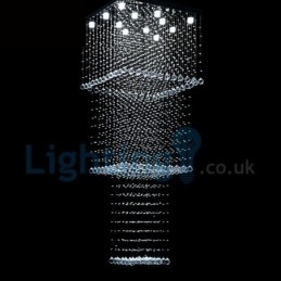 Lampadario moderno contemporaneo a sospensione a filo con luce a goccia di cristallo