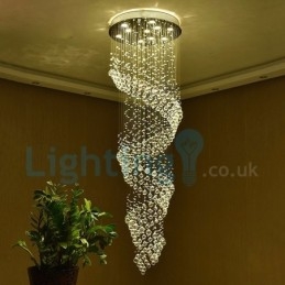 Lampadario moderno contemporaneo a sospensione a filo con luce a goccia di cristallo