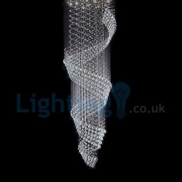 Lampadario moderno contemporaneo a sospensione a filo con luce a goccia di cristallo