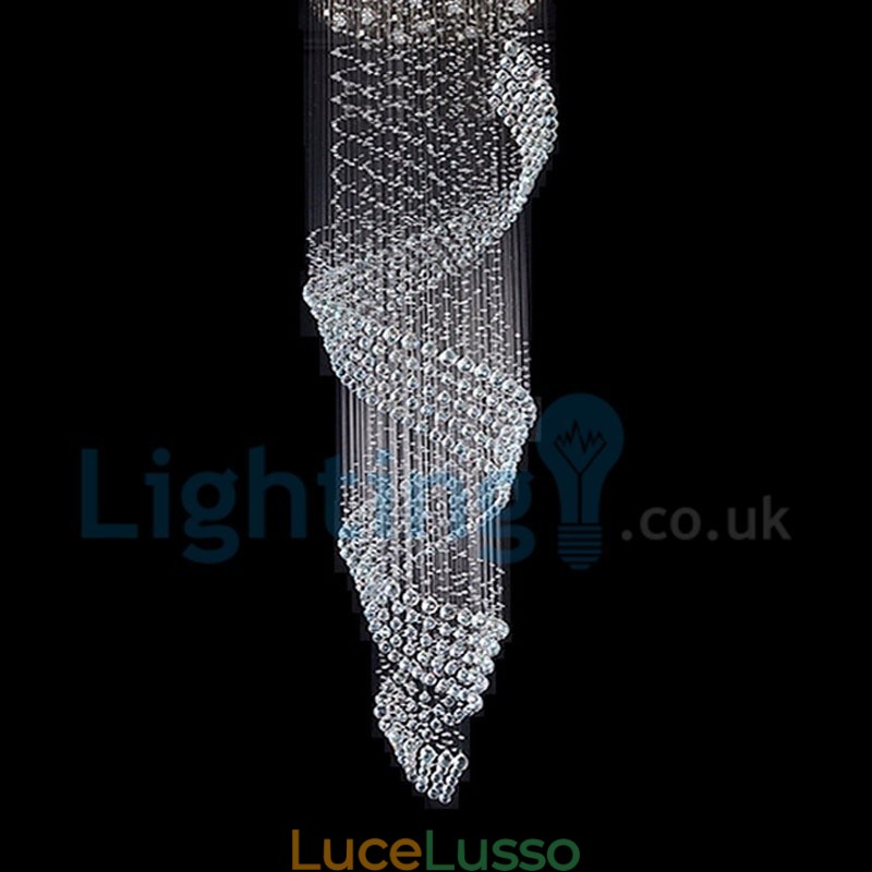 Lampadario moderno contemporaneo a sospensione a filo con luce a goccia di cristallo